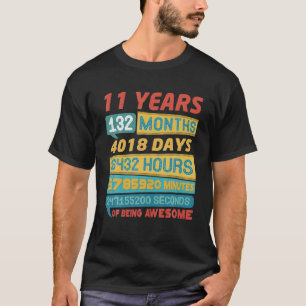 T-shirt Juin 2011 Vintage 11E Anniversaire 11 Ans Cadeaux