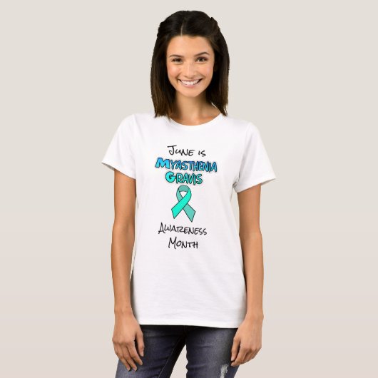 T-shirt Juin est le mois de sensibilisation Myasthenia Gra (Devant entier)