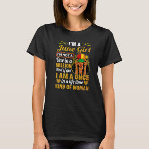 T-shirt Juin Fille Gemini Anniversaire Une Fois Dans La Vi