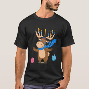 T-shirt Juive Moose Drôle Hanoukka Moose Girl Femmes Pajam