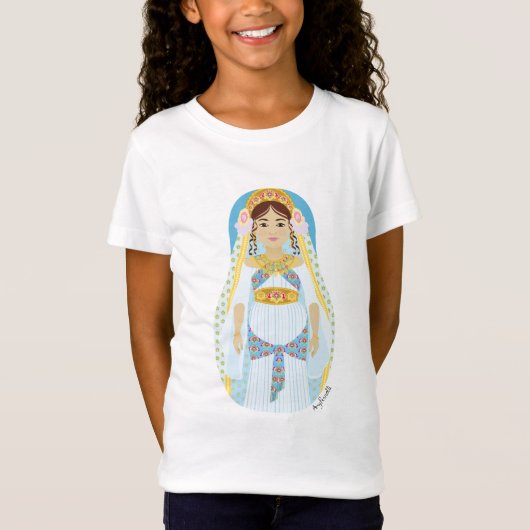 T-Shirt Juive, reine Esther Matryoshka filles (Devant)