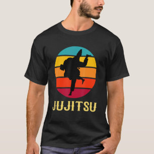 T-shirt Jujitsu Vintage Sunset Martial Arts Style
