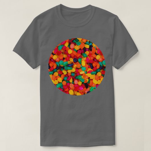 T-shirt Jujube Gummy Real Candy Pattern  (Design devant)