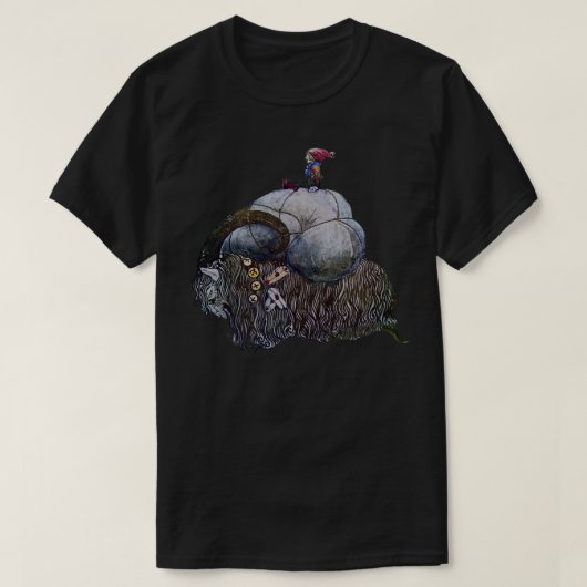 T-shirt Julbocken Yule chèvre scandinave après John Bauer (Design devant)