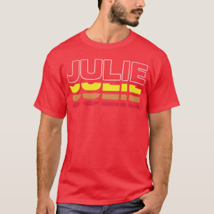 T-shirt Julie Prénom Drôle Vintage Coucher de soleil Julie