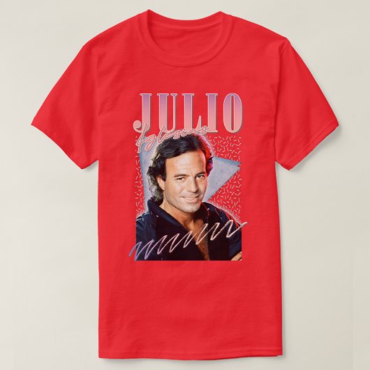 T-shirt Julio Iglesias Style Rétro Design 1 (Design devant)