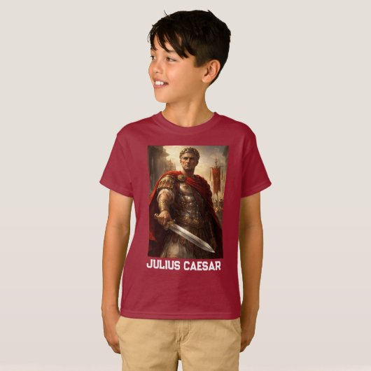 T-shirt Julius Caesar rouge profond (Devant entier)