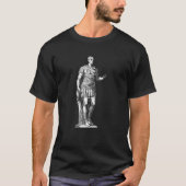 T-shirt Julius César Empereur Statue Line Art Roman Man (Devant)