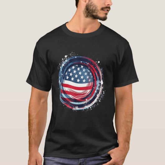 T-shirt July 4th Product  Patriotism, American Flag_21 (Devant)