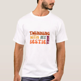 T-shirt Jumelage Avec Mon Bestie De Travail - Drôle Cowork