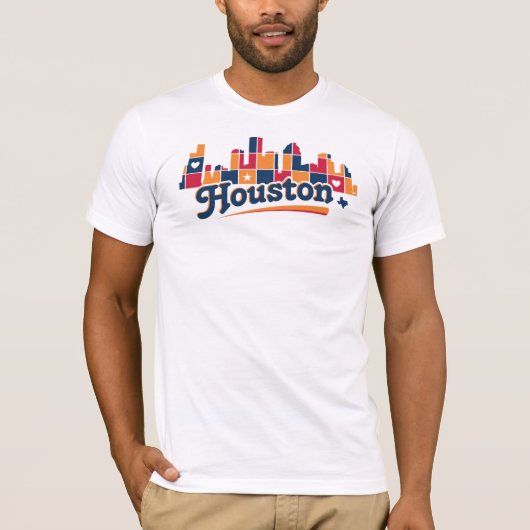 T-shirt Jumelage Skyline de Houston (Devant)