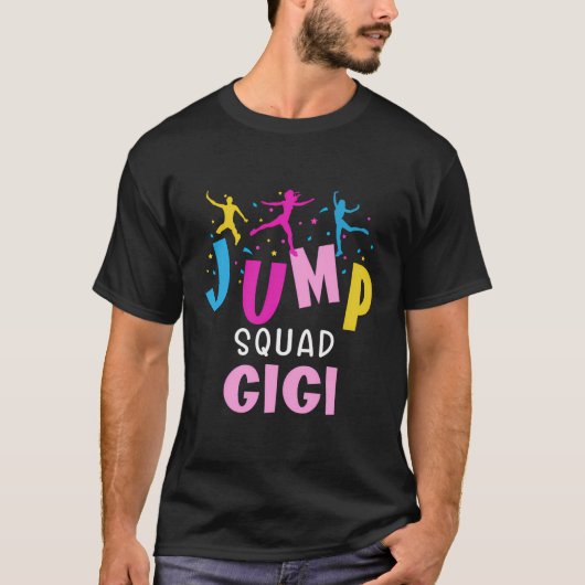 T-shirt Jump Squad Gigi Trampoline Party Correspondance An (Devant)