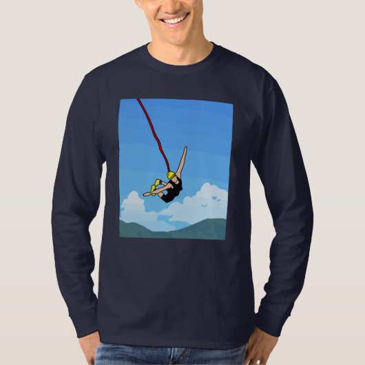 T-shirt Jumping Bungee Sauter Vers La Liberté (Devant)