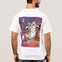 Jumping Cat Fun | Cute and Cheerful Pet Artwork