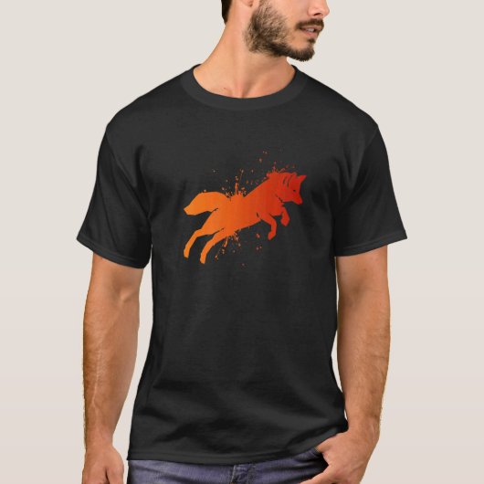 T-shirt Jumping fox hunter fox hunting kitsune 2 (Devant)