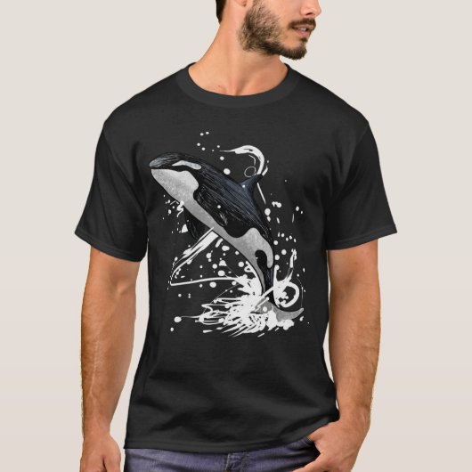 T-shirt Jumping Orca Killer Whale (Devant)