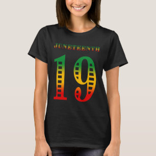 T-shirt Jundixième Ancêtres Noir Africain Américain Juin 1
