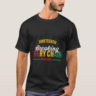 T-shirt Jundixième briser chaque chaîne depuis 1865 Noir