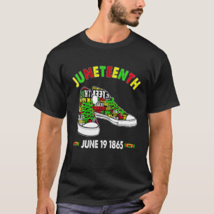 T-shirt Jundixième Chaussures Juin 19 1865 Black African A