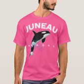 T-shirt Juneau Alaska Orca Killer Whale Watching Camping V (Devant)