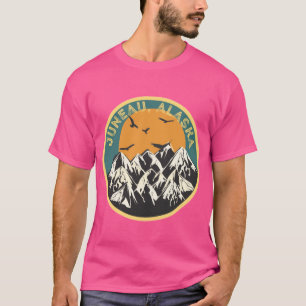 T-shirt Juneau Montagnes de l'Alaska Rétro Vintage