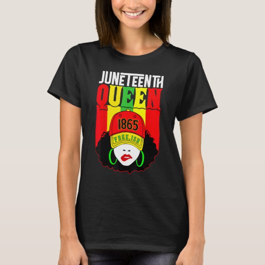 T-shirt Junenth Is The Real Independence Day 1865 Freedom  (Devant)