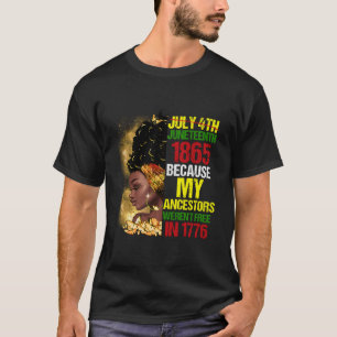 T-shirt Junenth Noir Parce que Mes Ancêtres N'Étaient Pas