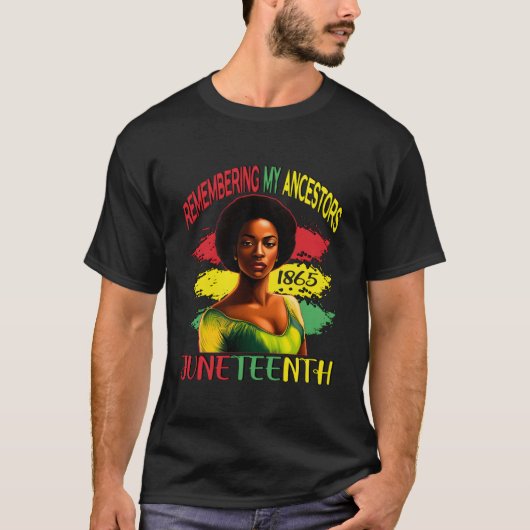T-shirt Junenth Remembering My Ancestors Black (Devant)