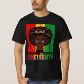 T-shirt JunetDix en souvenir de mes ancêtres fille Melanin (Devant)