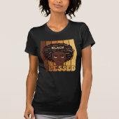 T-shirt Junetdix Melanin Black African American Girl (Devant)