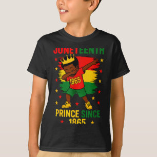 T-shirt Juneteenth 1865 bambins garçon faisant le dab prin