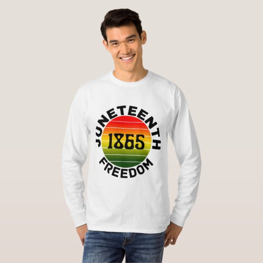 T-Shirt Juneteenth 1865 liberté (Devant entier)