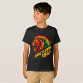 T-shirt Juneteenth 1865 lion rasta (Devant entier)