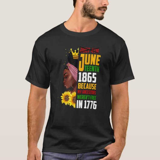 T-shirt Juneteenth 1865 Remembering My Ancestors Black Fre (Devant)
