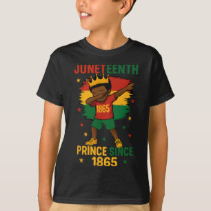 T-shirt Juneteenth 1865 Tout-petits Garçon Dabbing Prince 