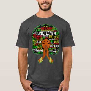 T-shirt Juneteenth Black Girl Magic Melanin Women Girls Gi
