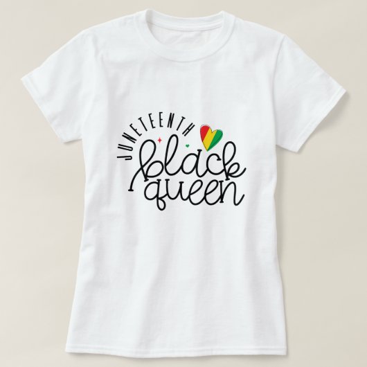 T-shirt Juneteenth Black Queen - Histoire des Noirs (Design devant)