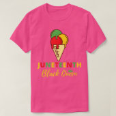 T-shirt Juneteenth Celebrating Black Freedom Ice Cream Lov (Design devant)