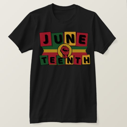 T-shirt JUNETEENTH Celebration Histoire noire Puissance no (Design devant)