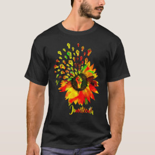 T-shirt Juneteenth Flower Fist Black History Pride America