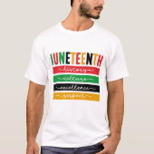 T-shirt Juneteenth - Histoire des Noirs (Devant)