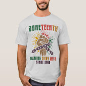 T-shirt Juneteenth - Histoire des Noirs (Devant)