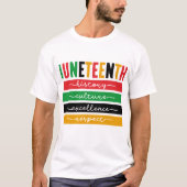 T-shirt Juneteenth - Histoire des Noirs (Devant)