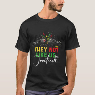 T-shirt Juneteenth noir Ils ne nous aiment pas Liberté Cha