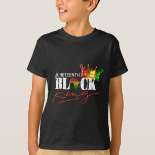 T-shirt Juneteenth Roi Noir Hommes Garçons Afro-Américains