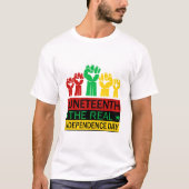 T-shirt Juneteenth Word Art Couleurs Panafricaines (Devant)