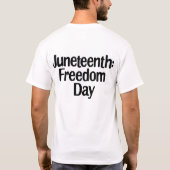 T-shirt Juneteeth : Jour 2,0 de liberté (Dos)