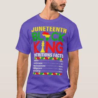 T-shirt Junetten Black King Melanin Faits nutritionnels Fa