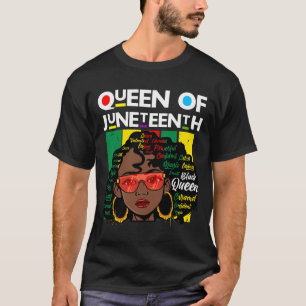 T-shirt Junetten Black Queen Melanin Girl Magic Sista Wo