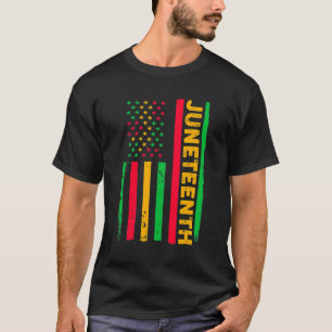T-shirt Junetten USA Flag Black History Day Afro America